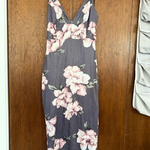 Floral Gray Dress
